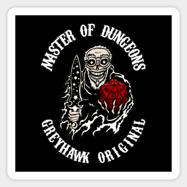 Master of Dungeons - Greyhawk Original Sticker by azhmodai